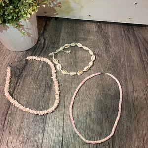 3 Shell Pooka Bead Necklaces💓🐚